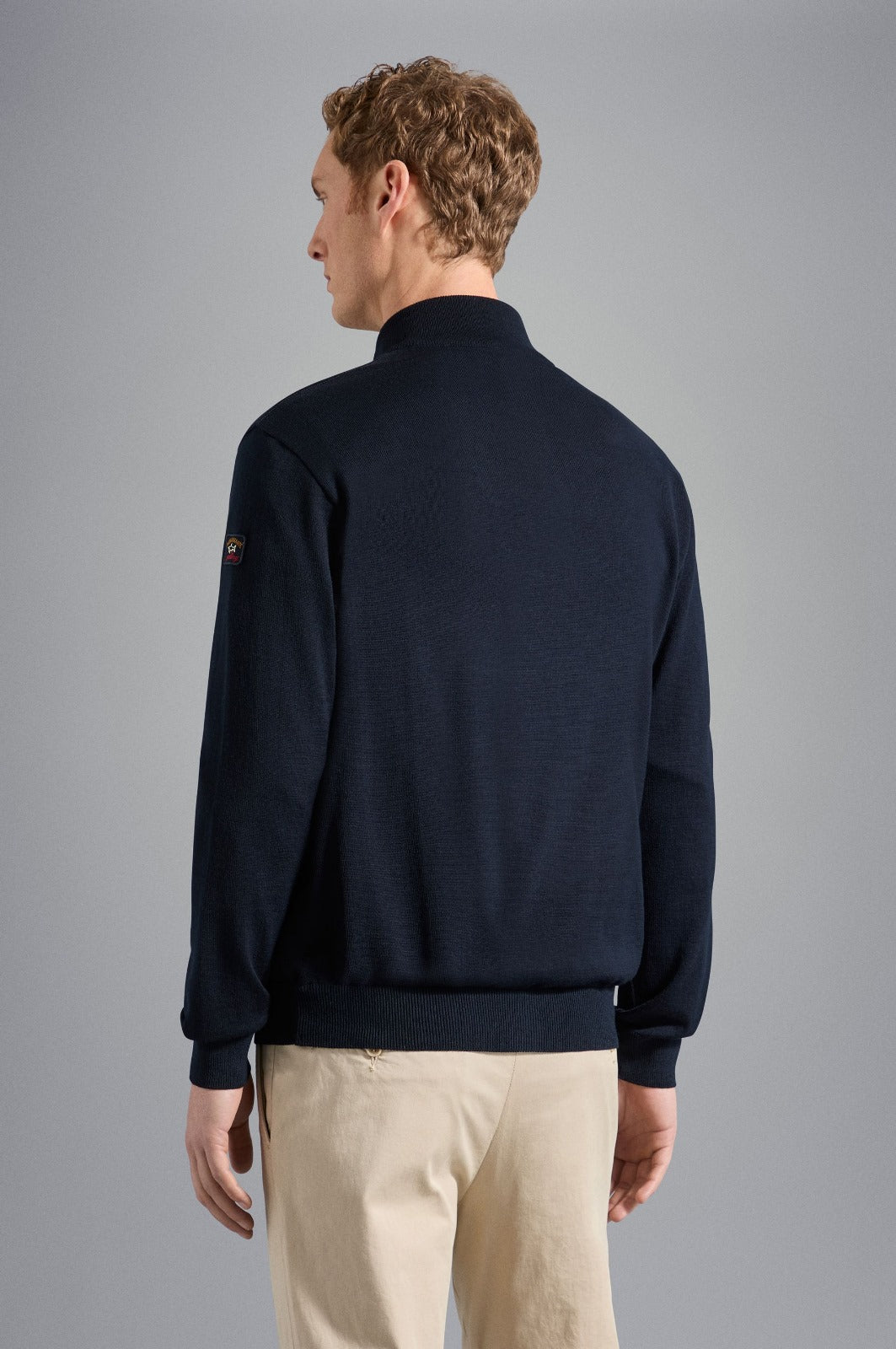 Paul & Shark Wool Cardigan with Double-Slider Zip - Navy